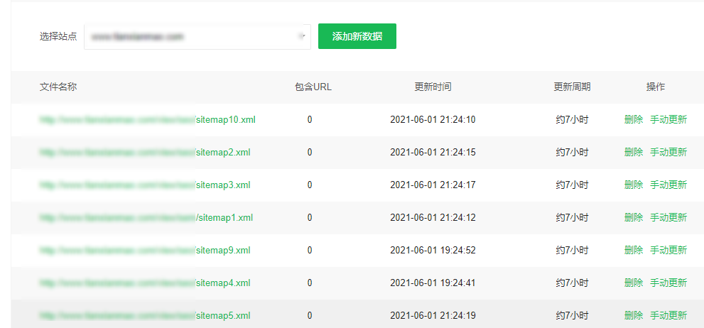 360站长平台抓取sitemap显示url为0