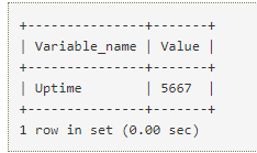 查询当前MySQL本次启动后的运行统计时间