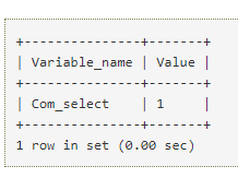 查询本次MySQL启动后执行的SELECT语句的次数